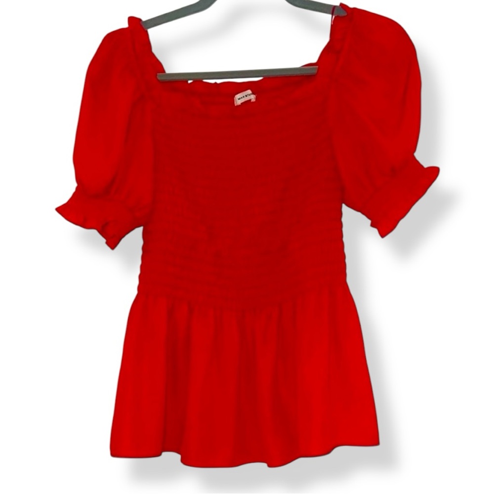 Max Studios Red Off The Shoulder Puff Sleeve Top - 2 Ways To Wear